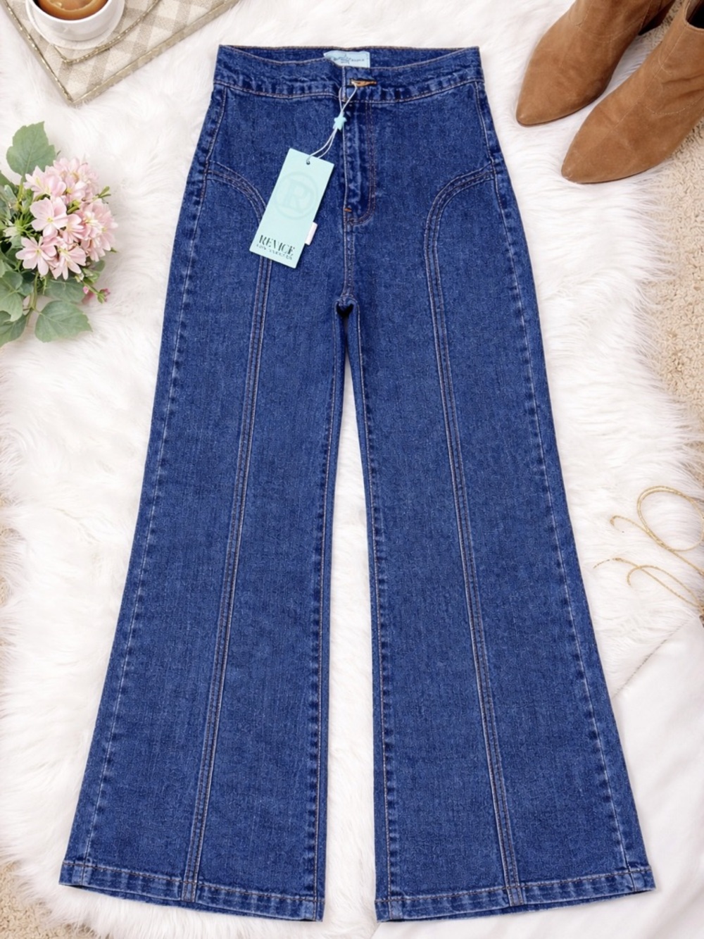 Revice Rollergirl Flare Jeans NWT Size 3 High Rise Vintage Style Bell Bottom